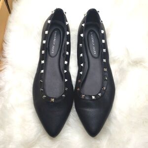 Sincerely Jules stud black flats shoes 9.5